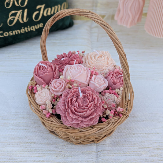 Panier de rose - Bougies Soja parfumée