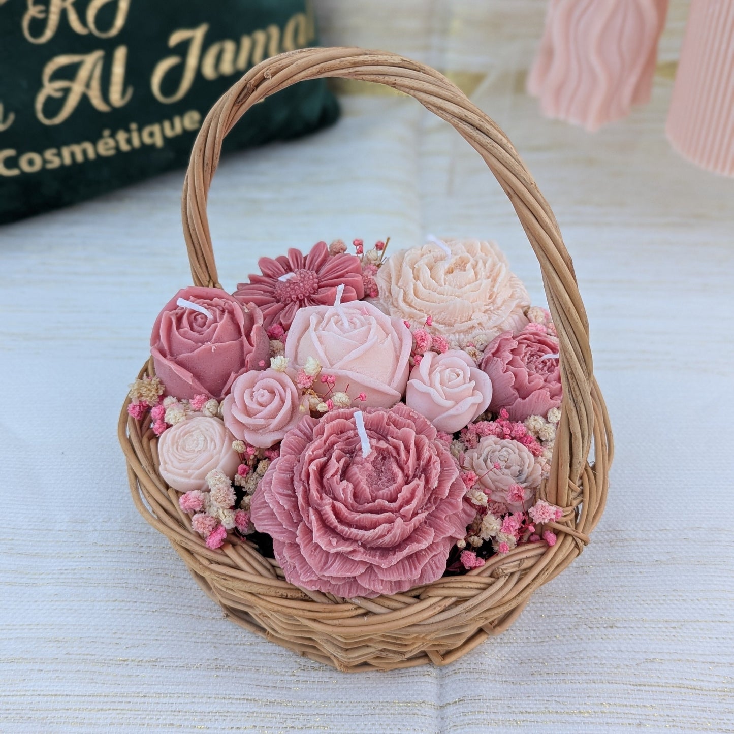 Panier de rose - Bougies Soja parfumée