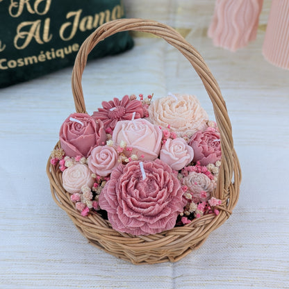 Panier de rose - Bougies Soja parfumée