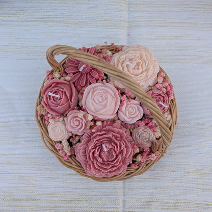 Panier de rose - Bougies Soja parfumée