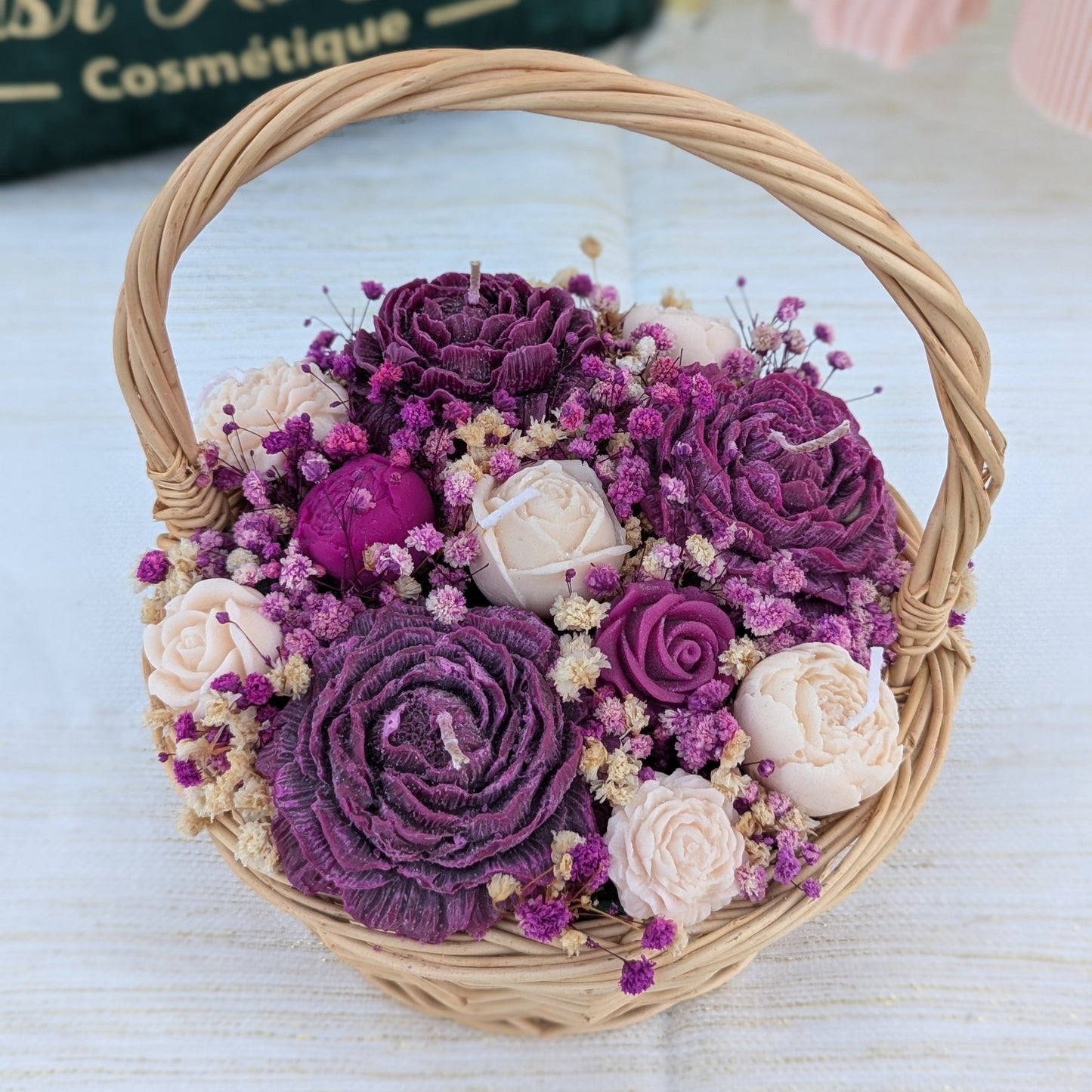 Panier de rose - Bougies Soja parfumée