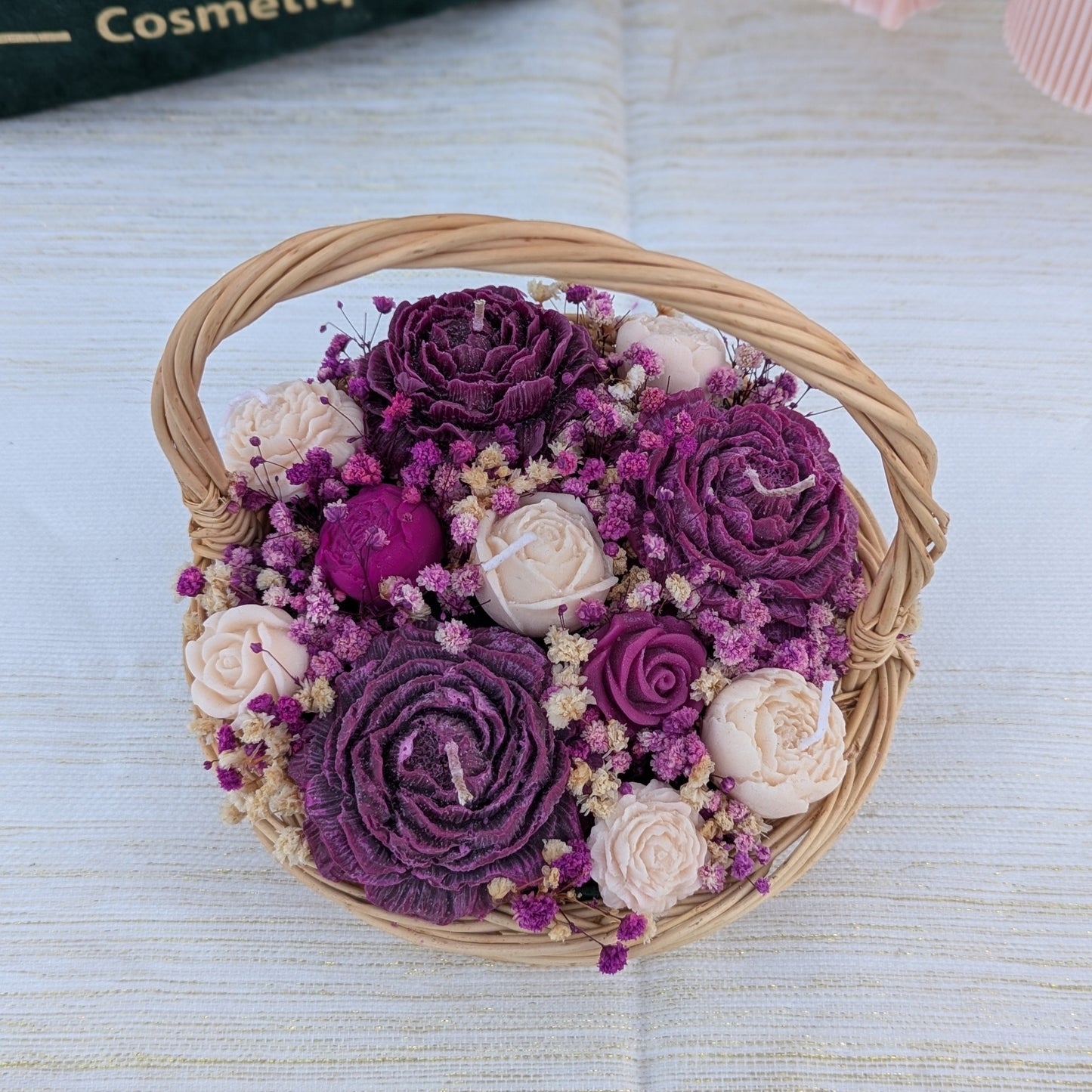 Panier de rose - Bougies Soja parfumée