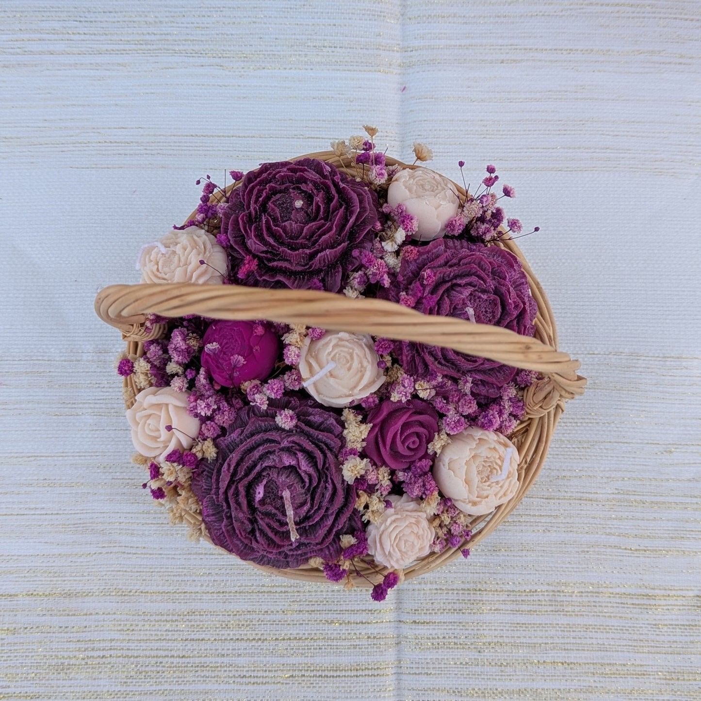 Panier de rose - Bougies Soja parfumée