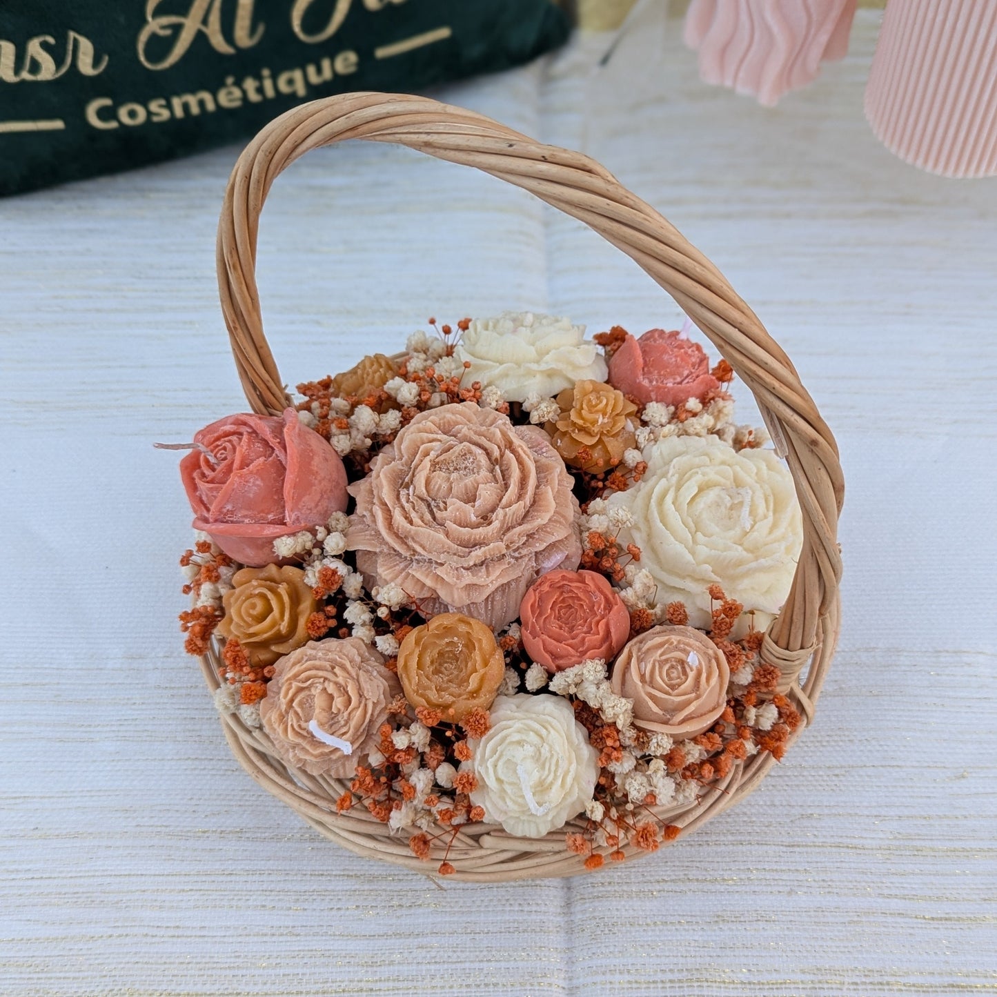 Panier de rose - Bougies Soja parfumée