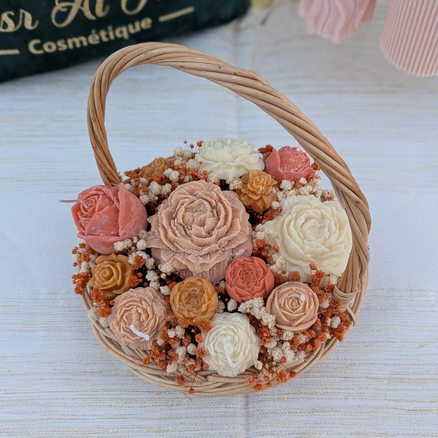 Panier de rose - Bougies Soja parfumée