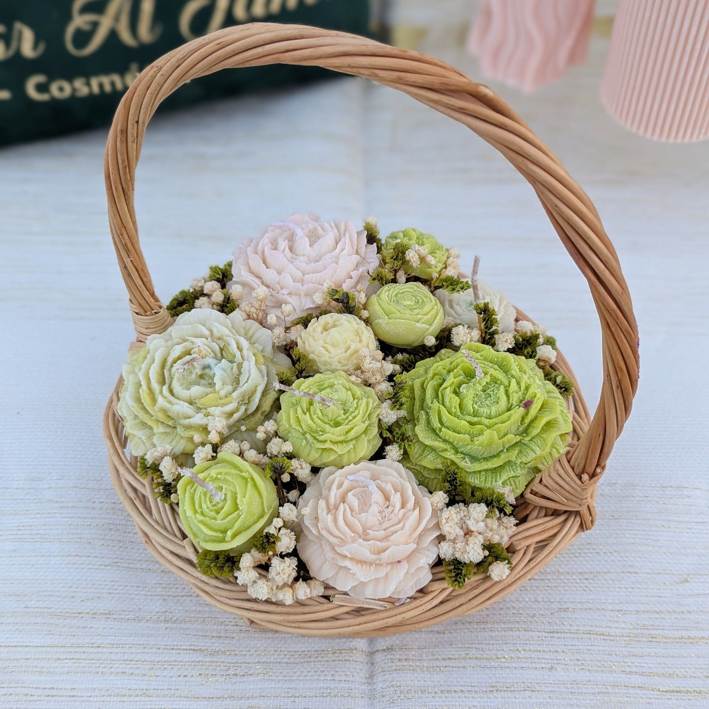 Panier de rose - Bougies Soja parfumée