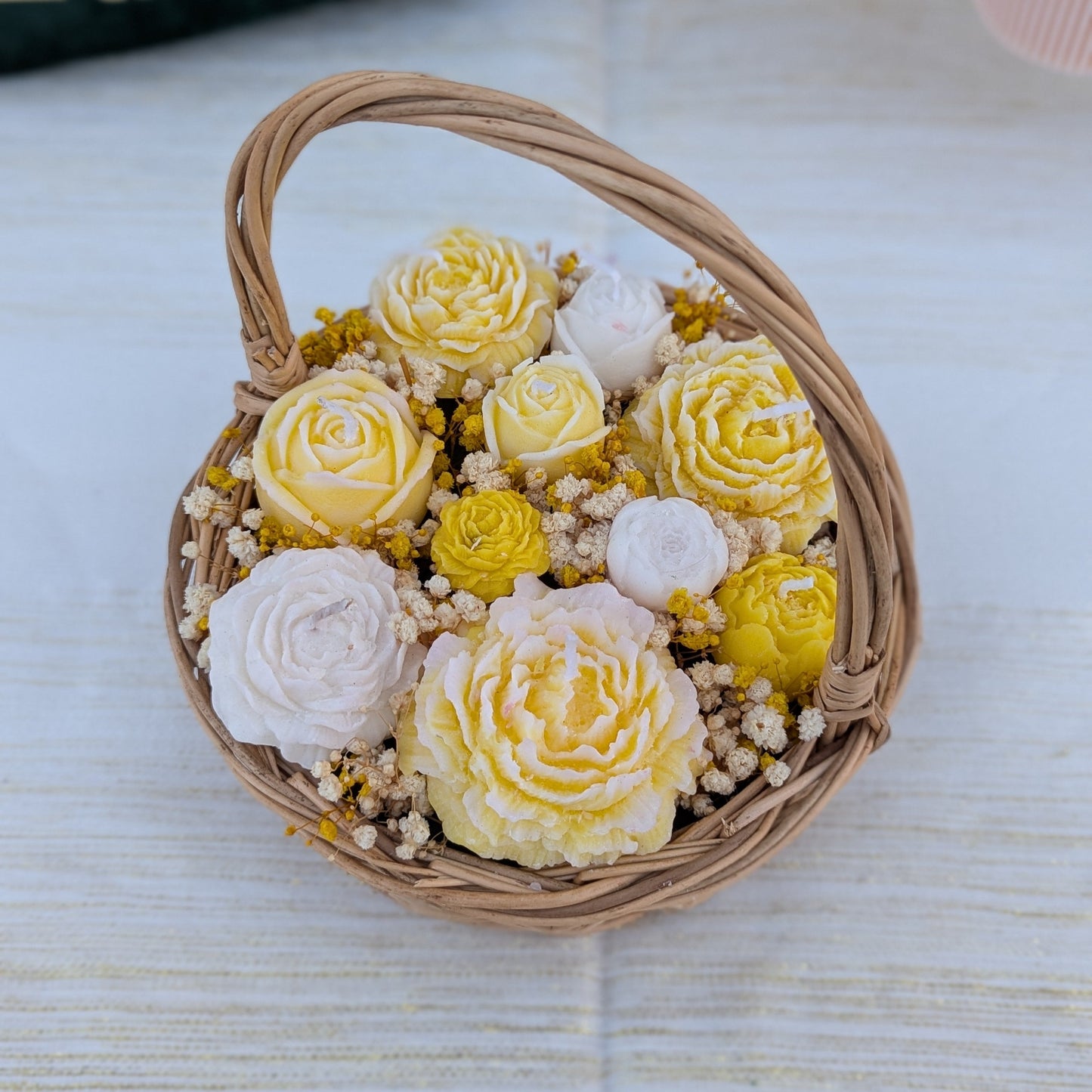 Panier de rose - Bougies Soja parfumée