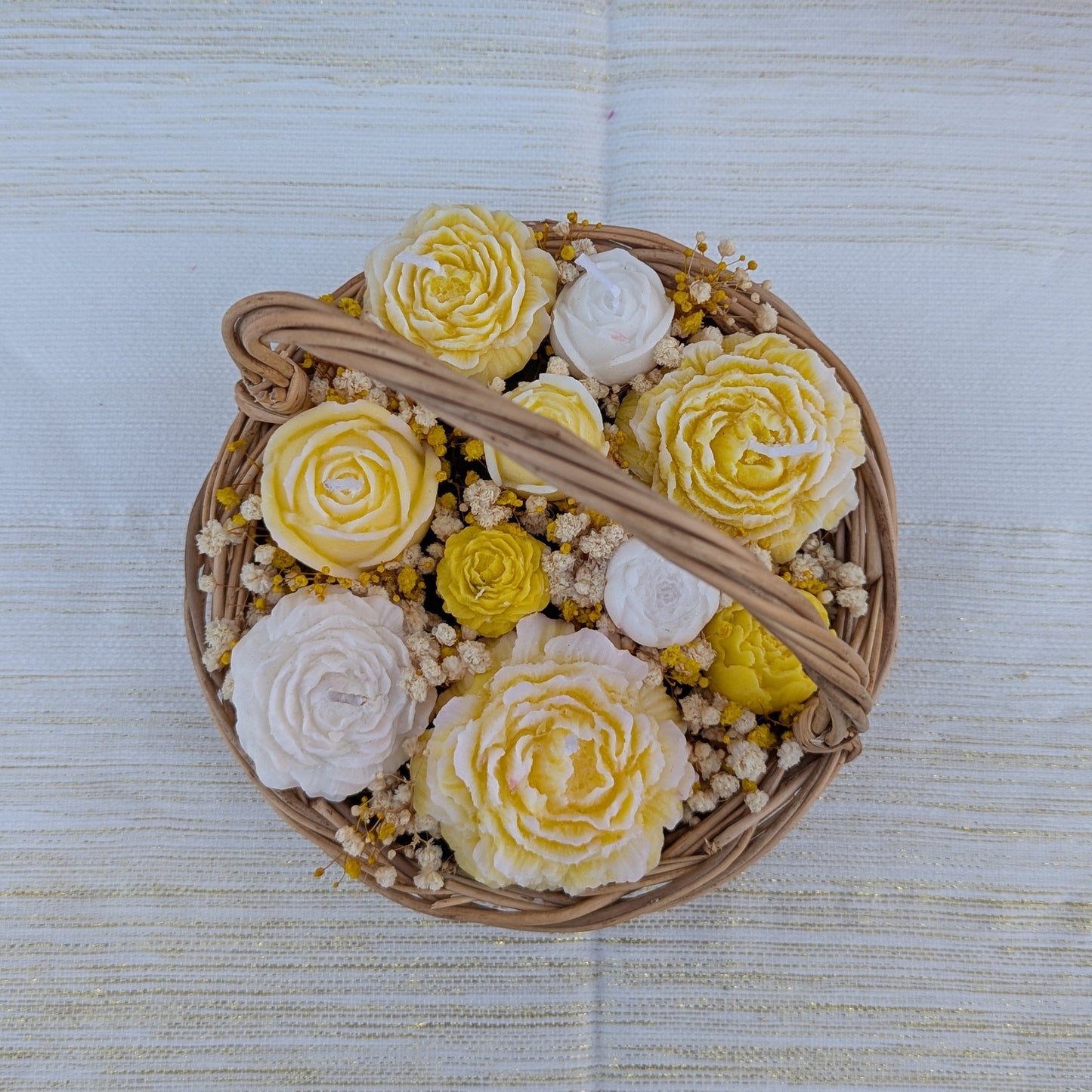 Panier de rose - Bougies Soja parfumée
