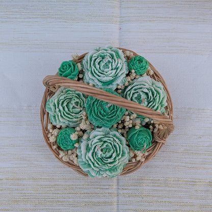 Panier de rose - Bougies Soja parfumée