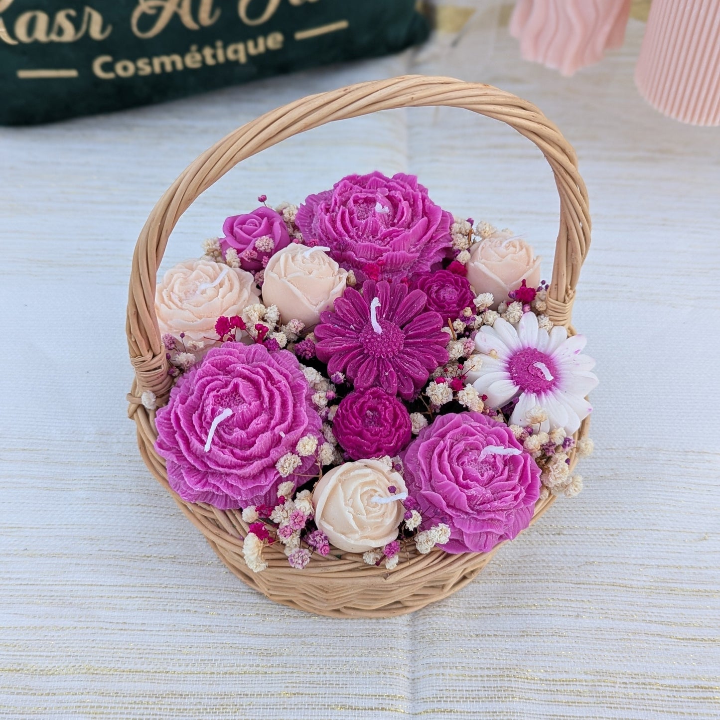 Panier de rose - Bougies Soja parfumée