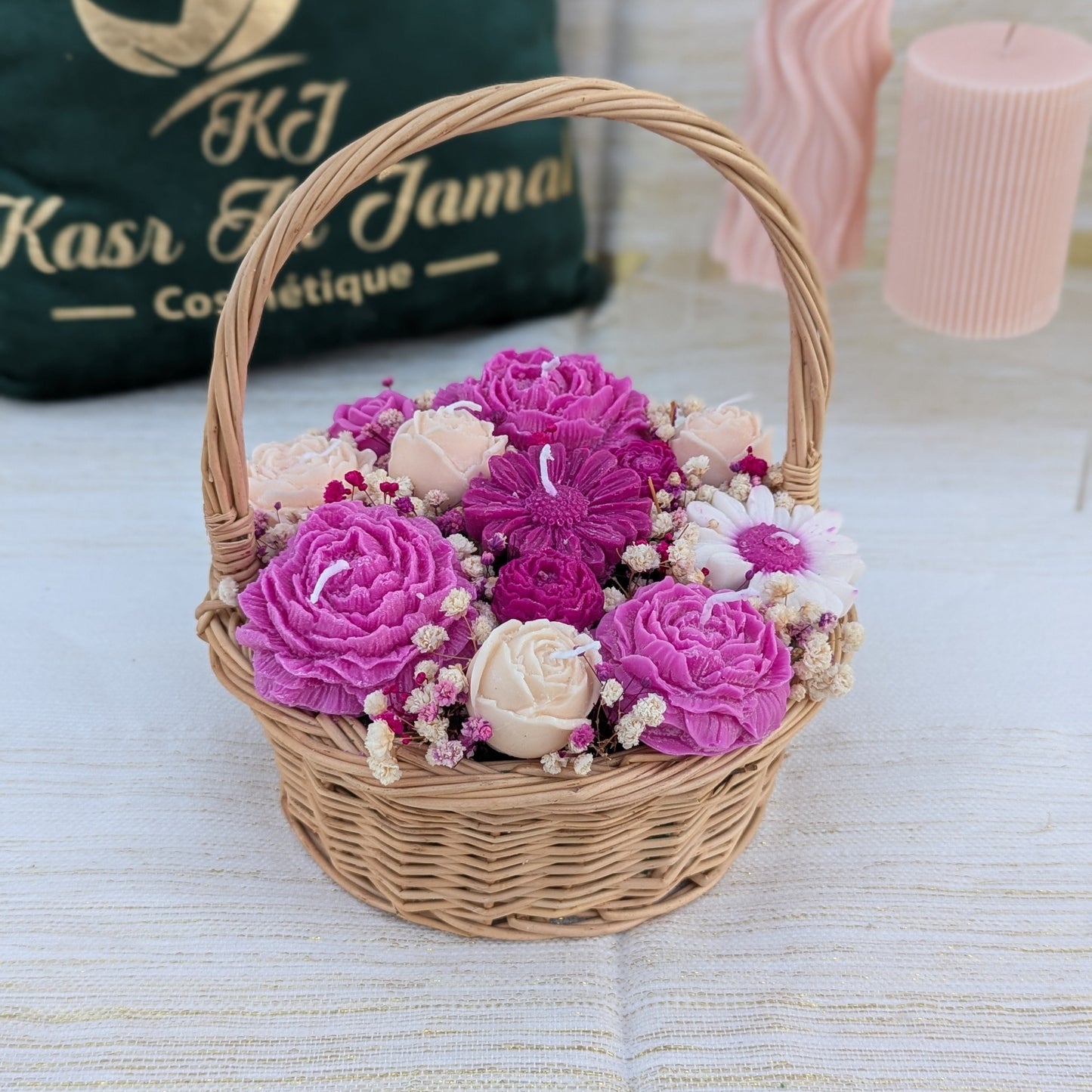 Panier de rose - Bougies Soja parfumée
