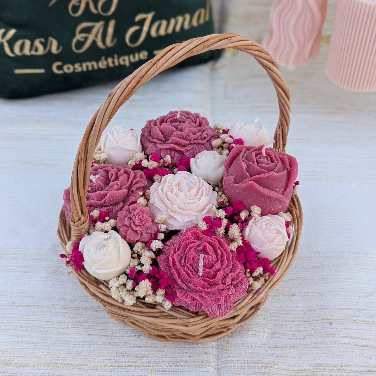 Panier de rose - Bougies Soja parfumée