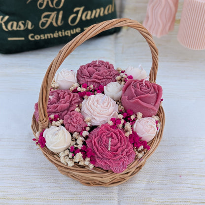 Panier de rose - Bougies Soja parfumée
