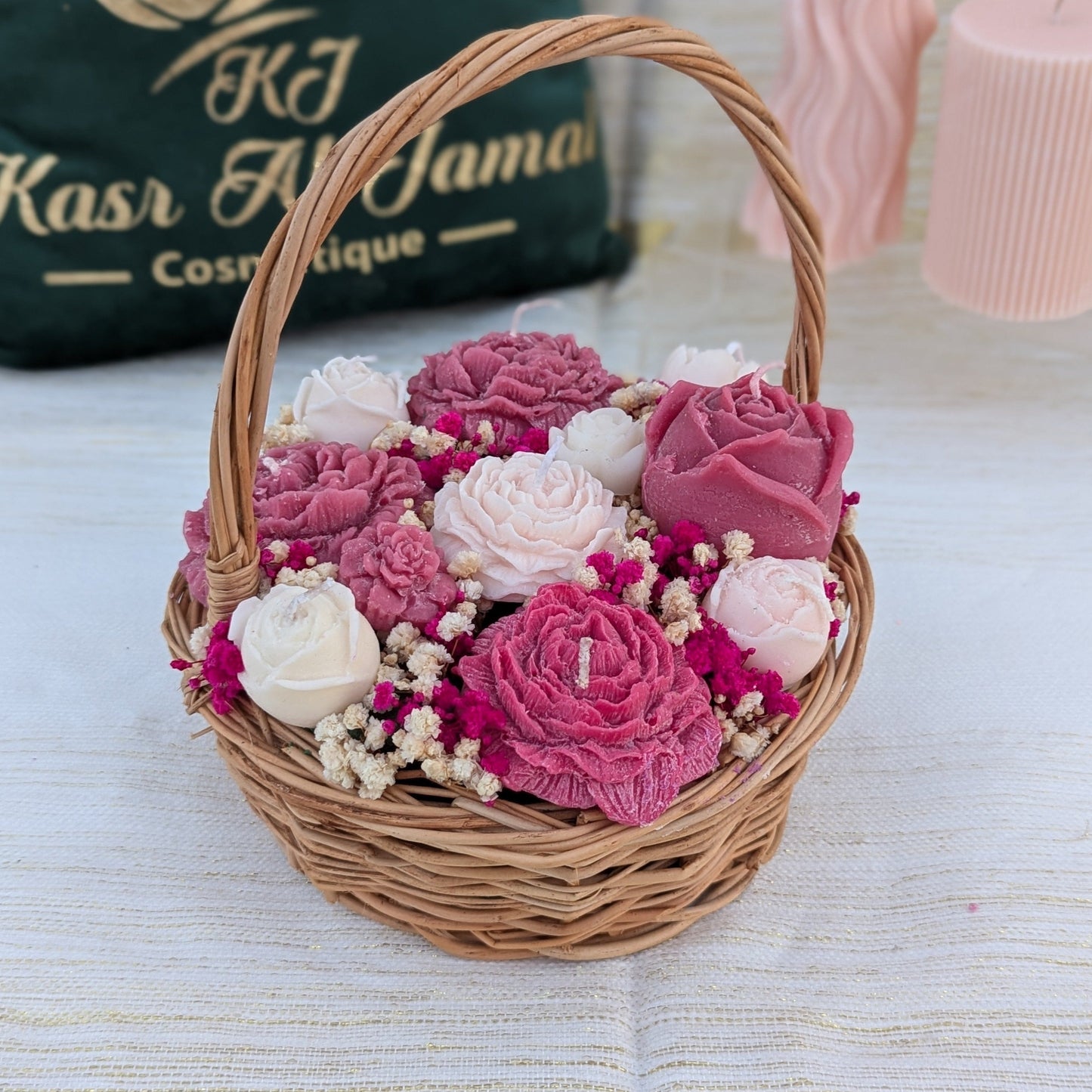 Panier de rose - Bougies Soja parfumée