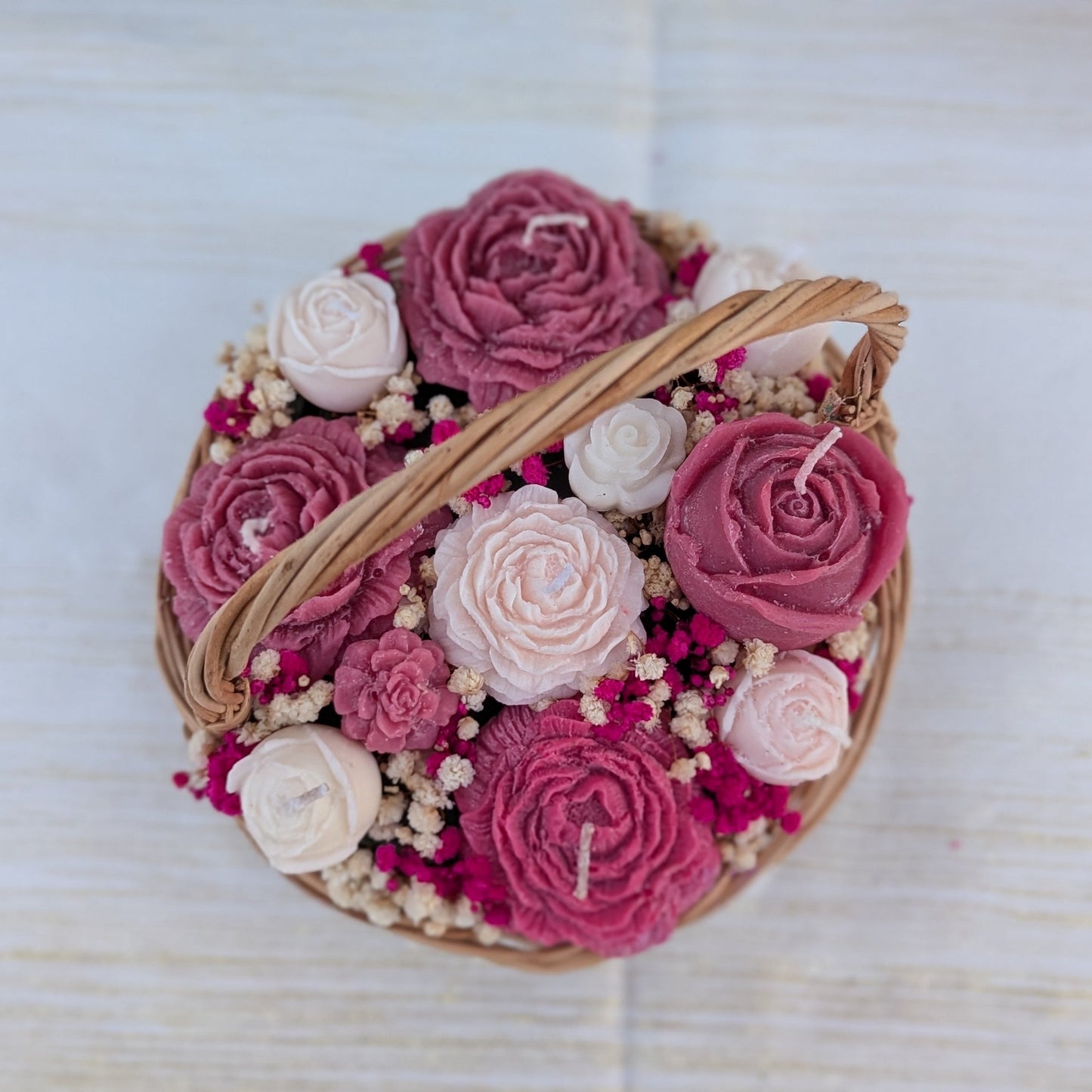 Panier de rose - Bougies Soja parfumée