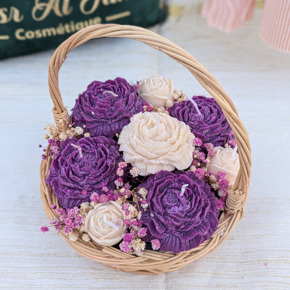 Panier de rose - Bougies Soja parfumée