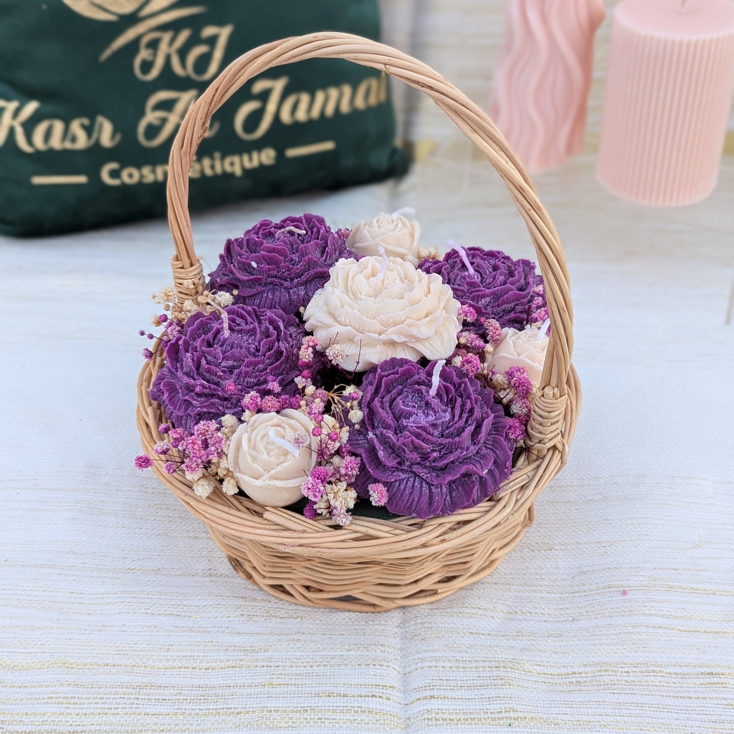 Panier de rose - Bougies Soja parfumée