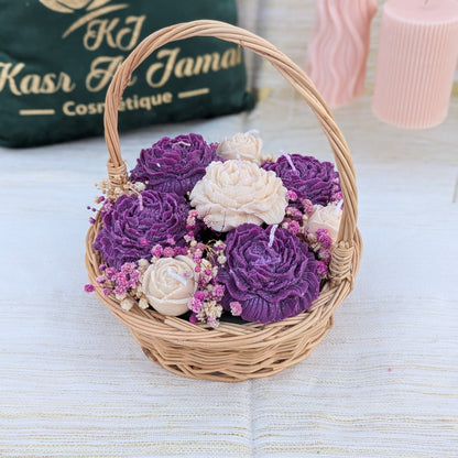 Panier de rose - Bougies Soja parfumée