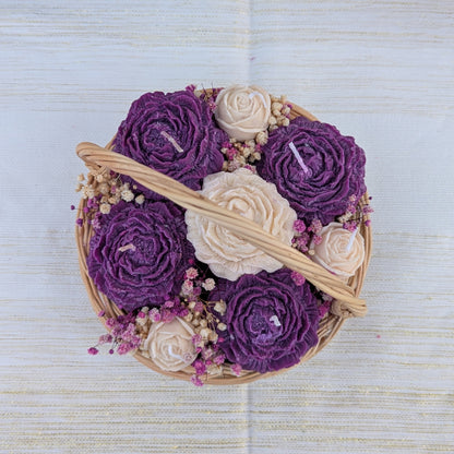 Panier de rose - Bougies Soja parfumée